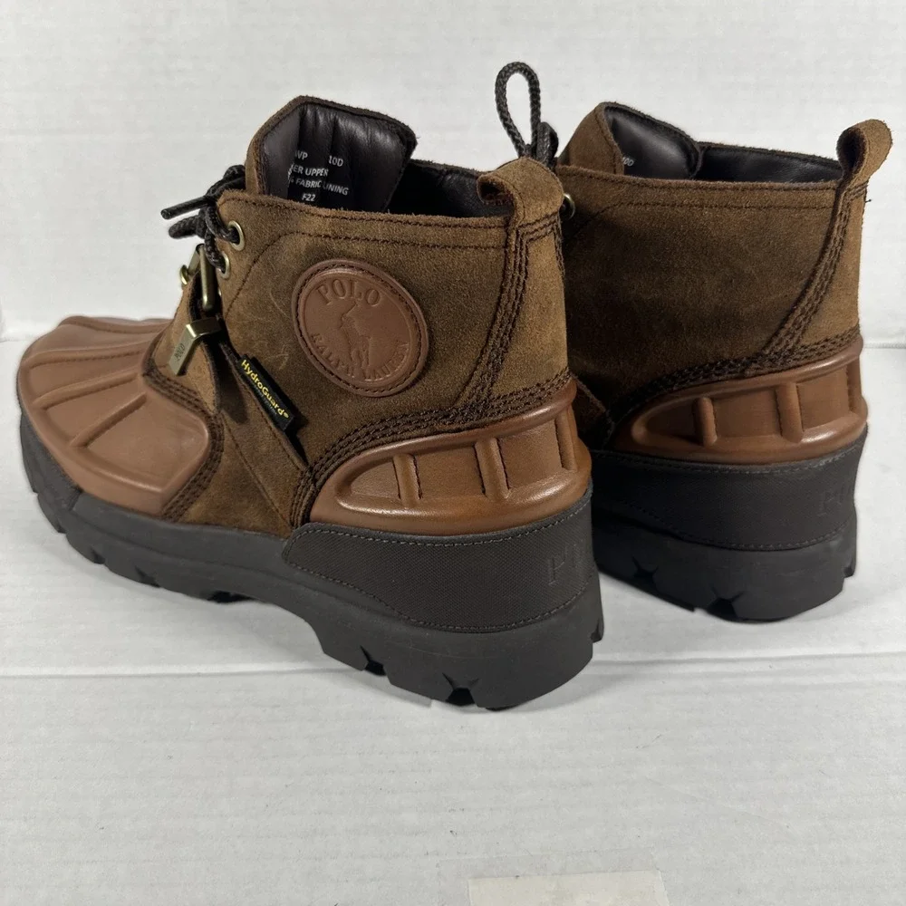 NEW POLO RALPH LAUREN OSLO MID BROWN LEATHER BOOT MSRP $178 MENS SIZE‎ 10 NWOB